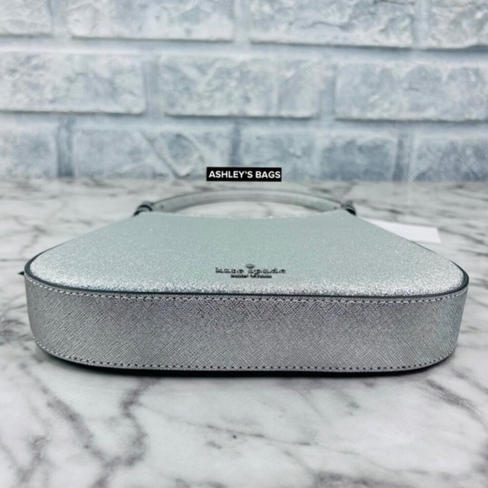 Kate Spade Glimmer Glitter Shoulder Bag In Silver - Picture 9 of 12